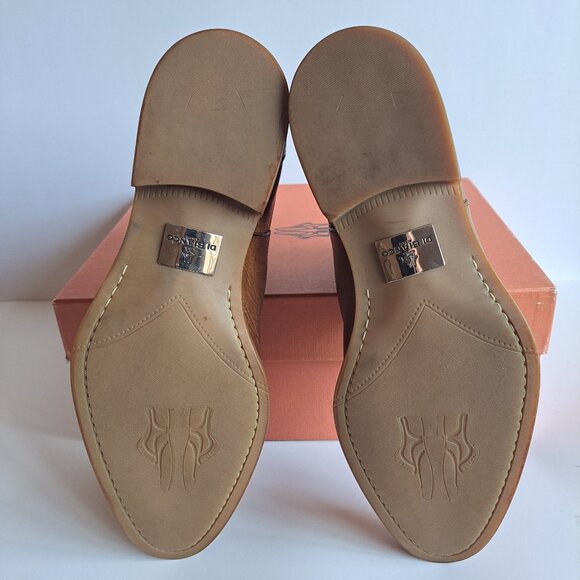 New Di Bianco Minori Men\'s Brown Leather Slip On Chelsea Boots